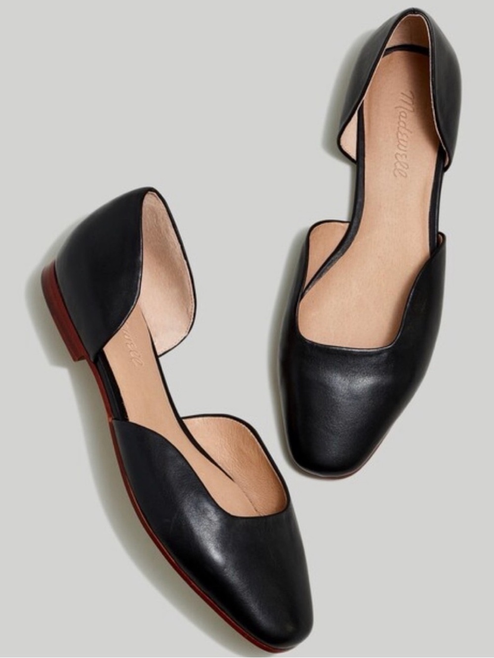 Madewell The Lawrence D’Orsay Flats in Black Leather Size 9